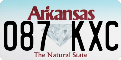 AR license plate 087KXC