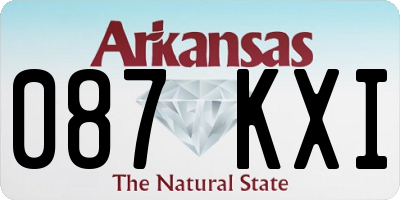 AR license plate 087KXI