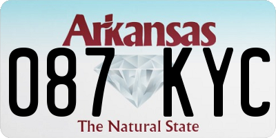 AR license plate 087KYC