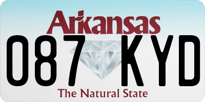 AR license plate 087KYD