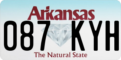 AR license plate 087KYH