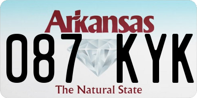 AR license plate 087KYK