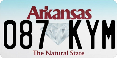 AR license plate 087KYM
