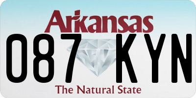 AR license plate 087KYN