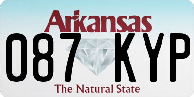 AR license plate 087KYP