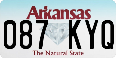 AR license plate 087KYQ