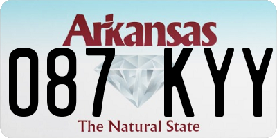 AR license plate 087KYY