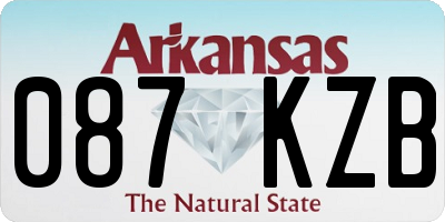 AR license plate 087KZB