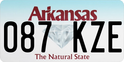 AR license plate 087KZE
