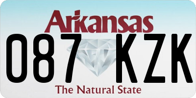 AR license plate 087KZK