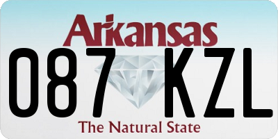 AR license plate 087KZL
