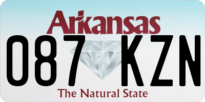 AR license plate 087KZN