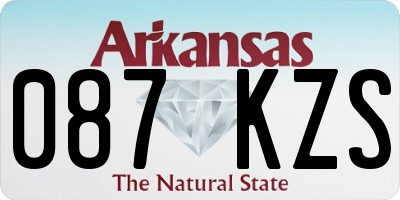 AR license plate 087KZS