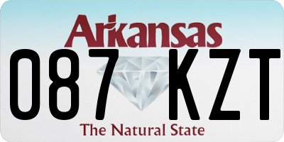 AR license plate 087KZT