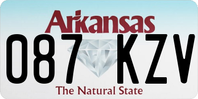 AR license plate 087KZV