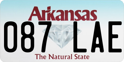 AR license plate 087LAE