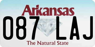 AR license plate 087LAJ