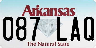AR license plate 087LAQ