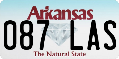 AR license plate 087LAS