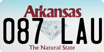 AR license plate 087LAU