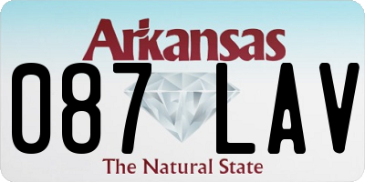 AR license plate 087LAV