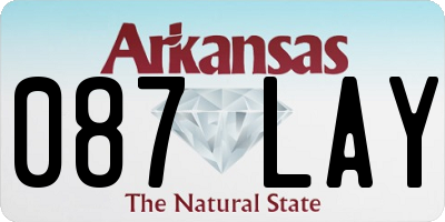 AR license plate 087LAY