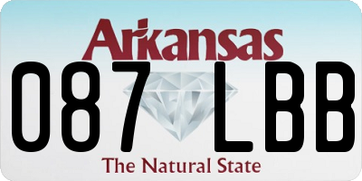 AR license plate 087LBB