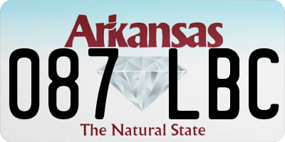 AR license plate 087LBC