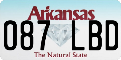 AR license plate 087LBD