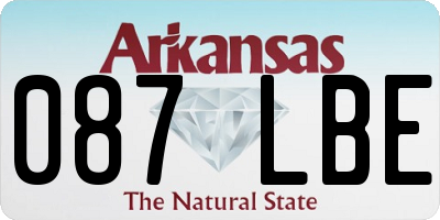 AR license plate 087LBE