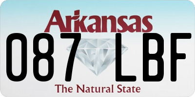 AR license plate 087LBF