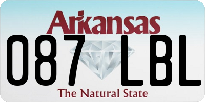 AR license plate 087LBL