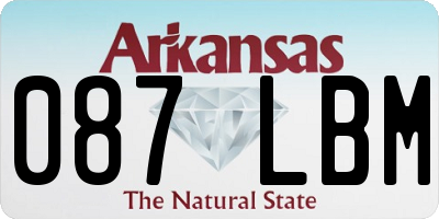 AR license plate 087LBM