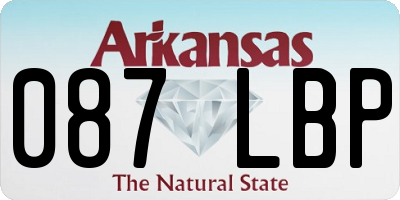 AR license plate 087LBP