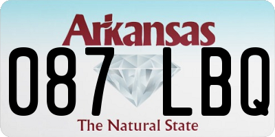 AR license plate 087LBQ