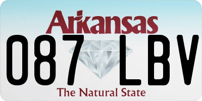 AR license plate 087LBV