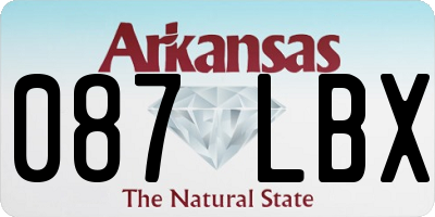 AR license plate 087LBX