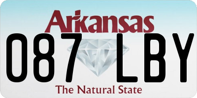 AR license plate 087LBY
