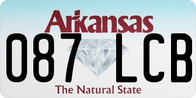 AR license plate 087LCB