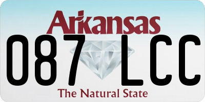 AR license plate 087LCC