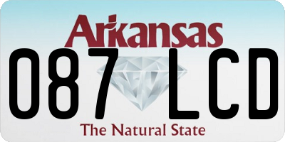 AR license plate 087LCD