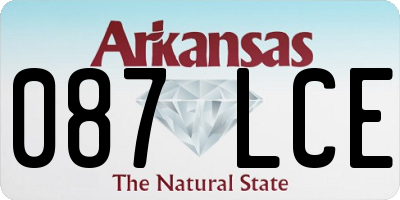 AR license plate 087LCE