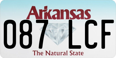 AR license plate 087LCF