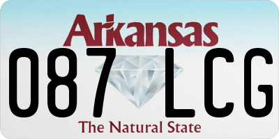 AR license plate 087LCG