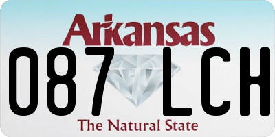 AR license plate 087LCH