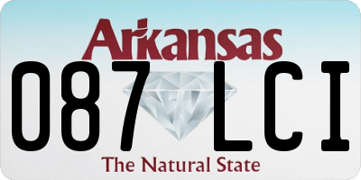 AR license plate 087LCI