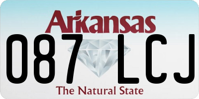 AR license plate 087LCJ