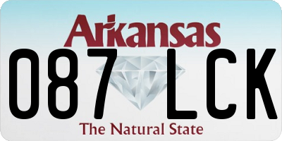 AR license plate 087LCK