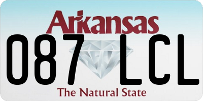AR license plate 087LCL