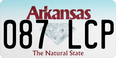 AR license plate 087LCP